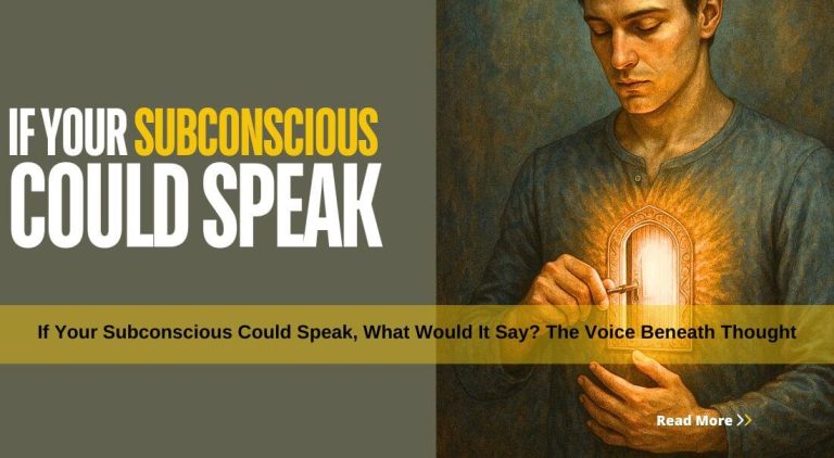 IF YOUR SUBCONSCIOUS COULD SPEAK